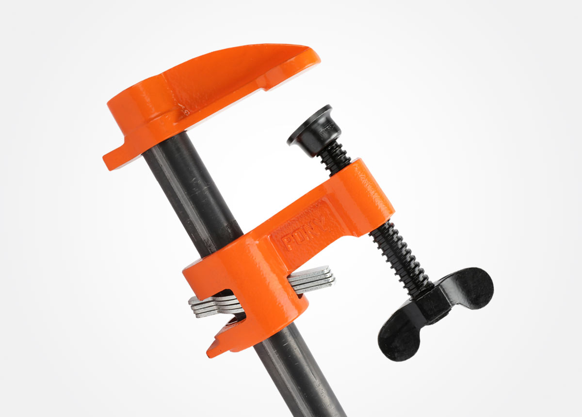 Deep-reach pipe clamp fixture
