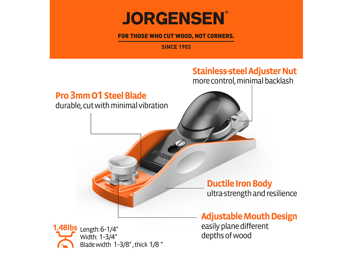 No.60-1/2 Low Angle Adjustable Mouth Block Plane