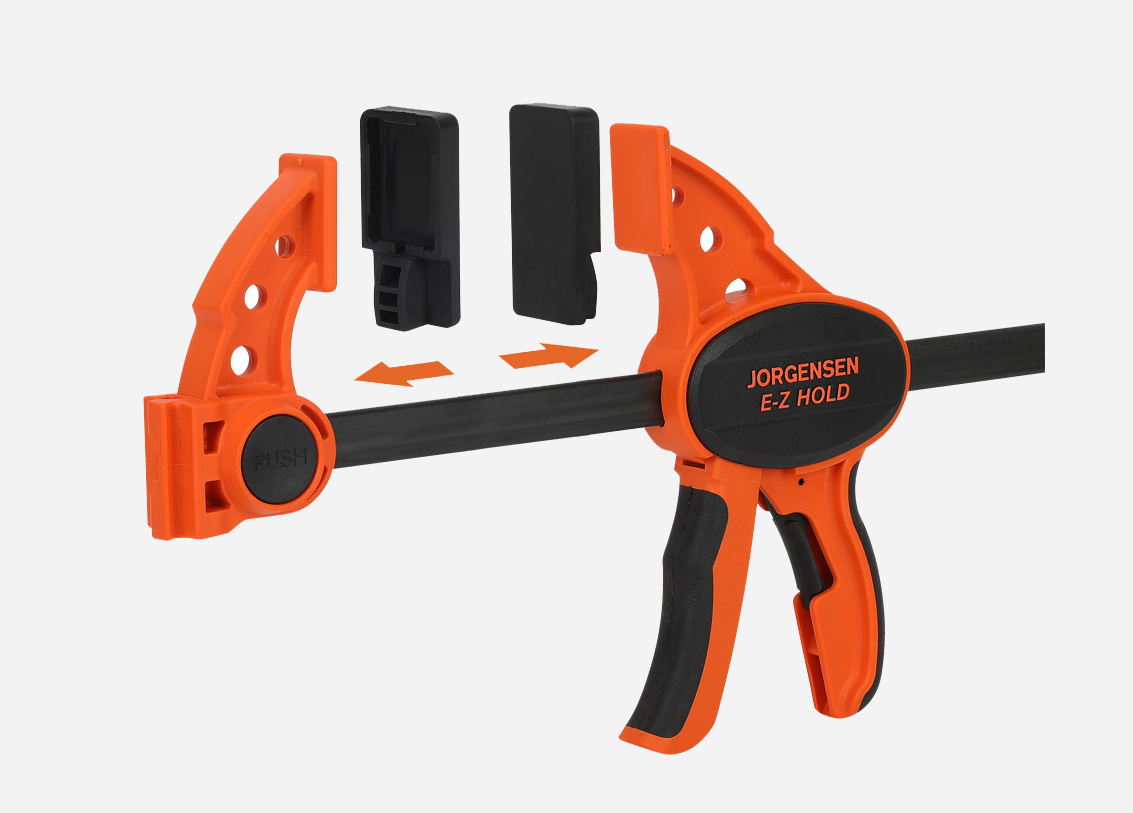 Work-protecting Clamp Pads for E-Z HOLD® Medium Duty Expandable Bar Clamp