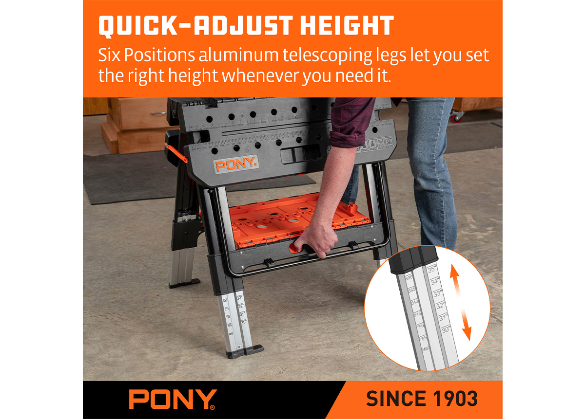 E-Z CLAMP™ HEAVY DUTY FOLDING WORKTABLE