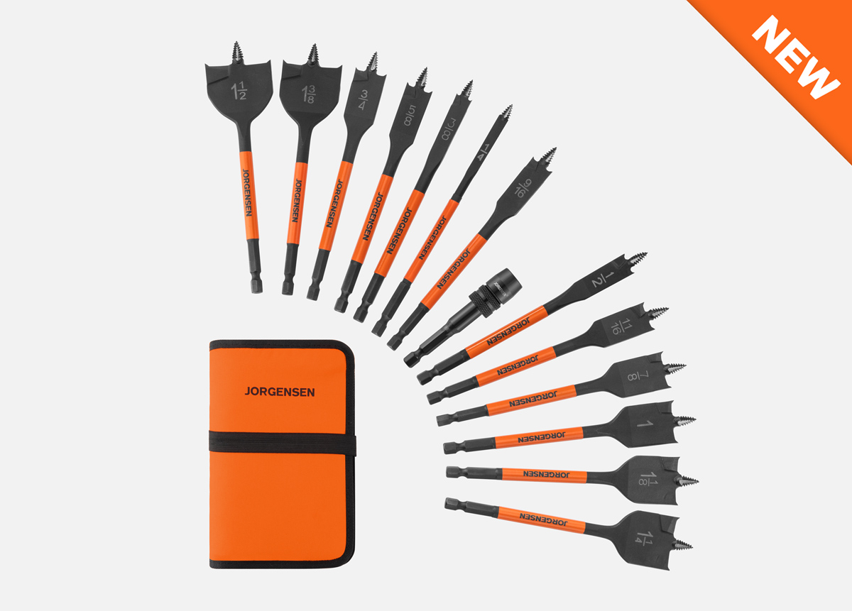 14-Piece Spade Drill Bit Set
