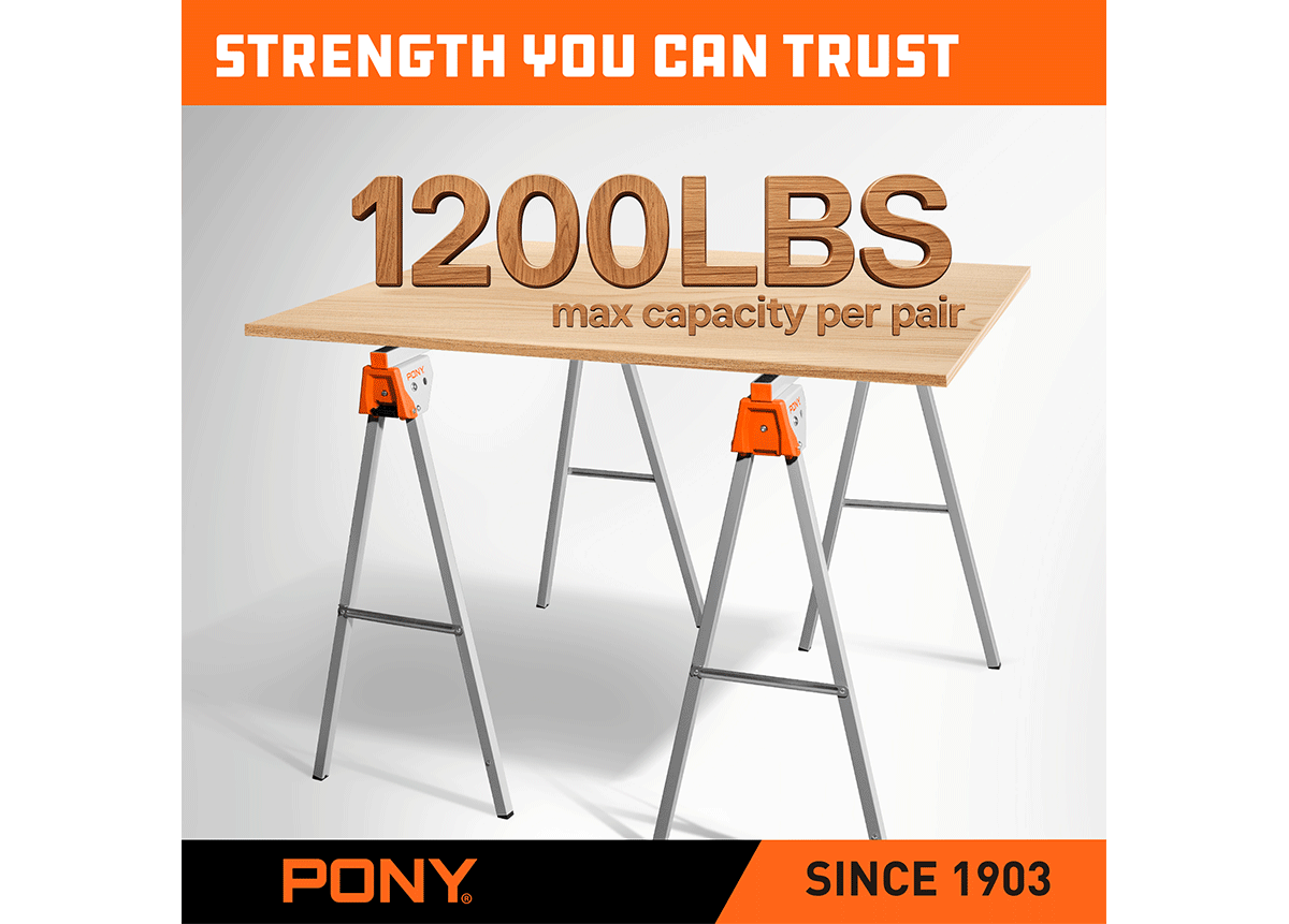 2-Piece Metal Sawhorse