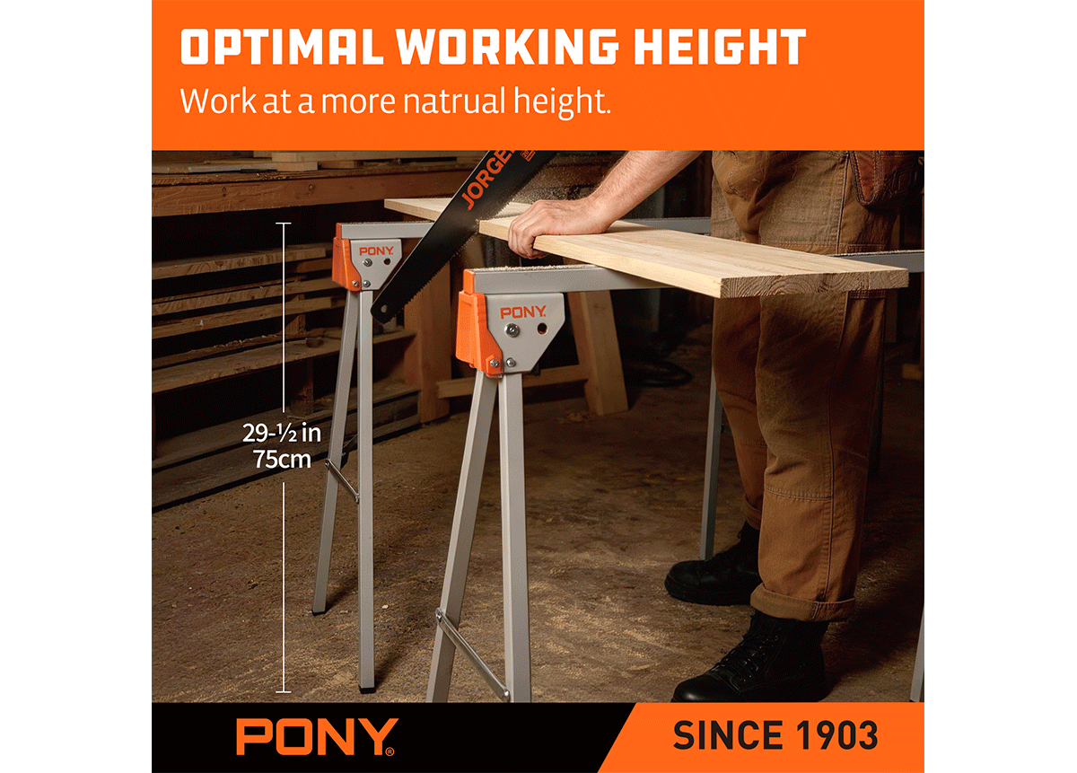2-Piece Metal Sawhorse