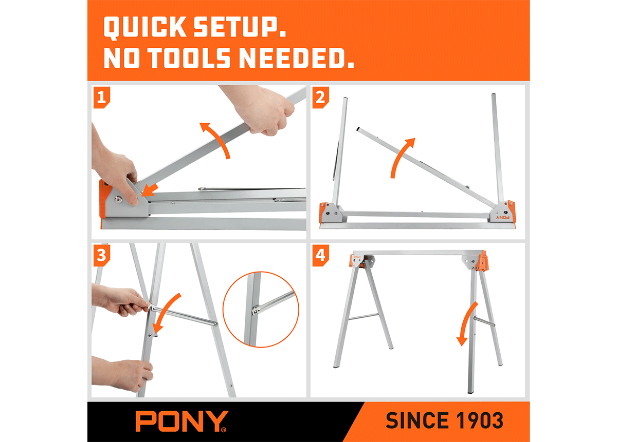 2-Piece Metal Sawhorse
