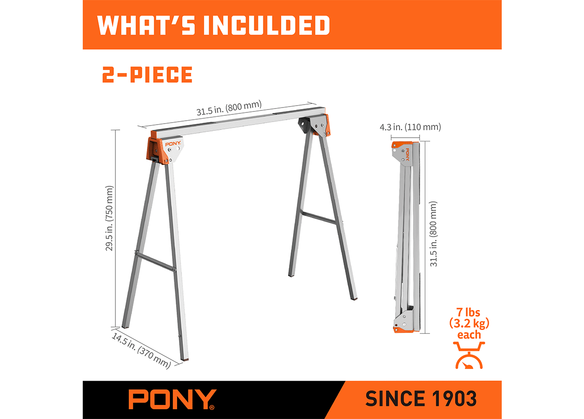 2-Piece Metal Sawhorse